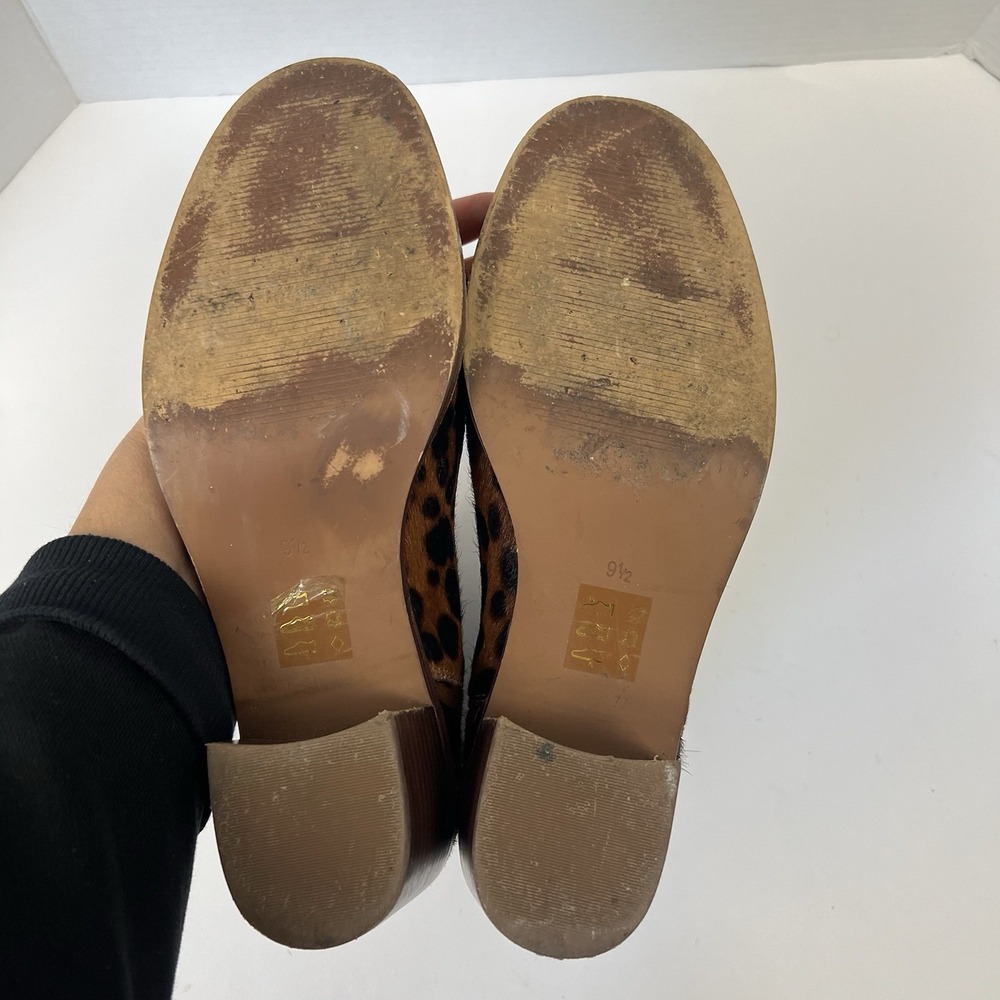Madewell The Autumn High Leopard Calf Hair Chelsea Boots Women's Sz 9.5 Office - Picture 9 of 11